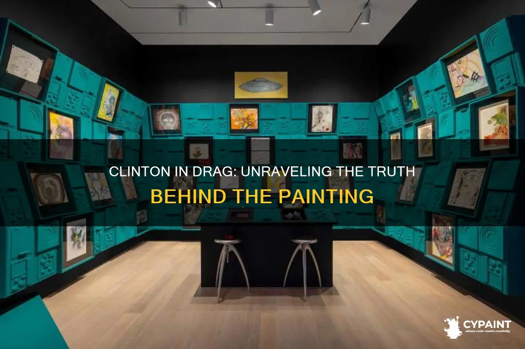 did clinton pose for the painting of him in drag
