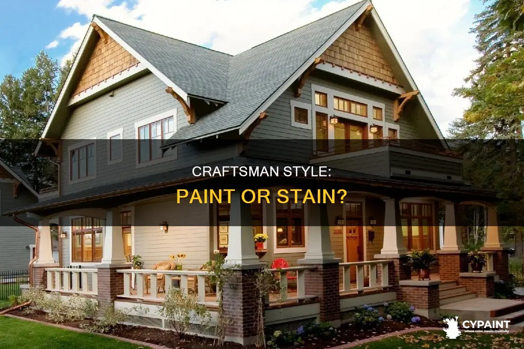 did craftsman style homes have painted or stained woodwork