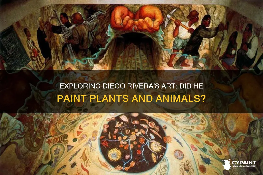 did diego rivera paint plants and animals