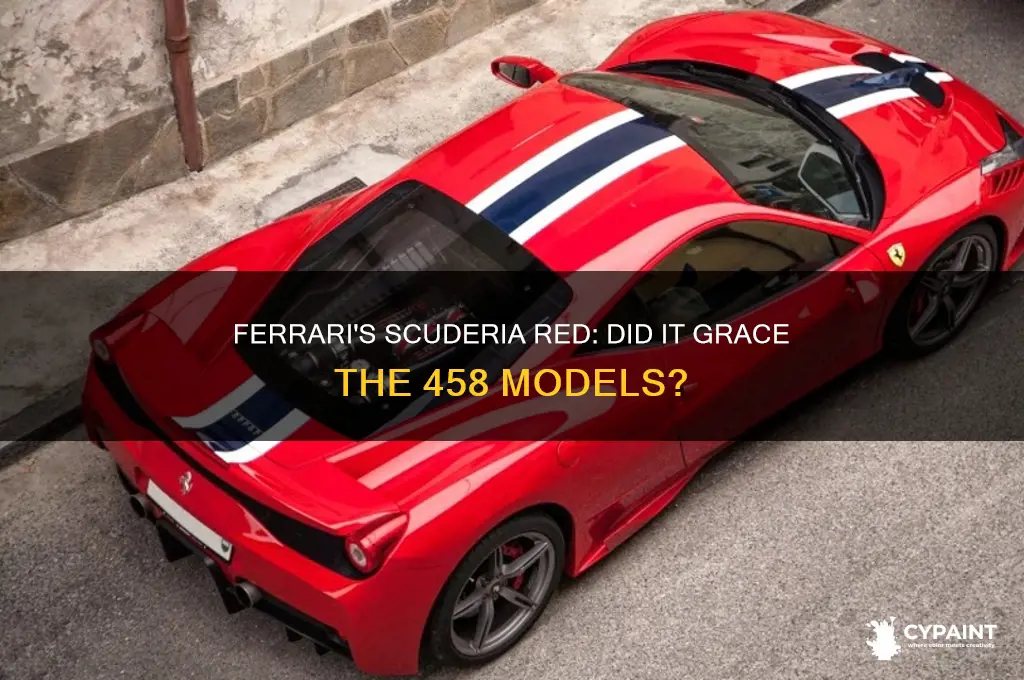 did ferrari paint the scudria red on the 458 modells
