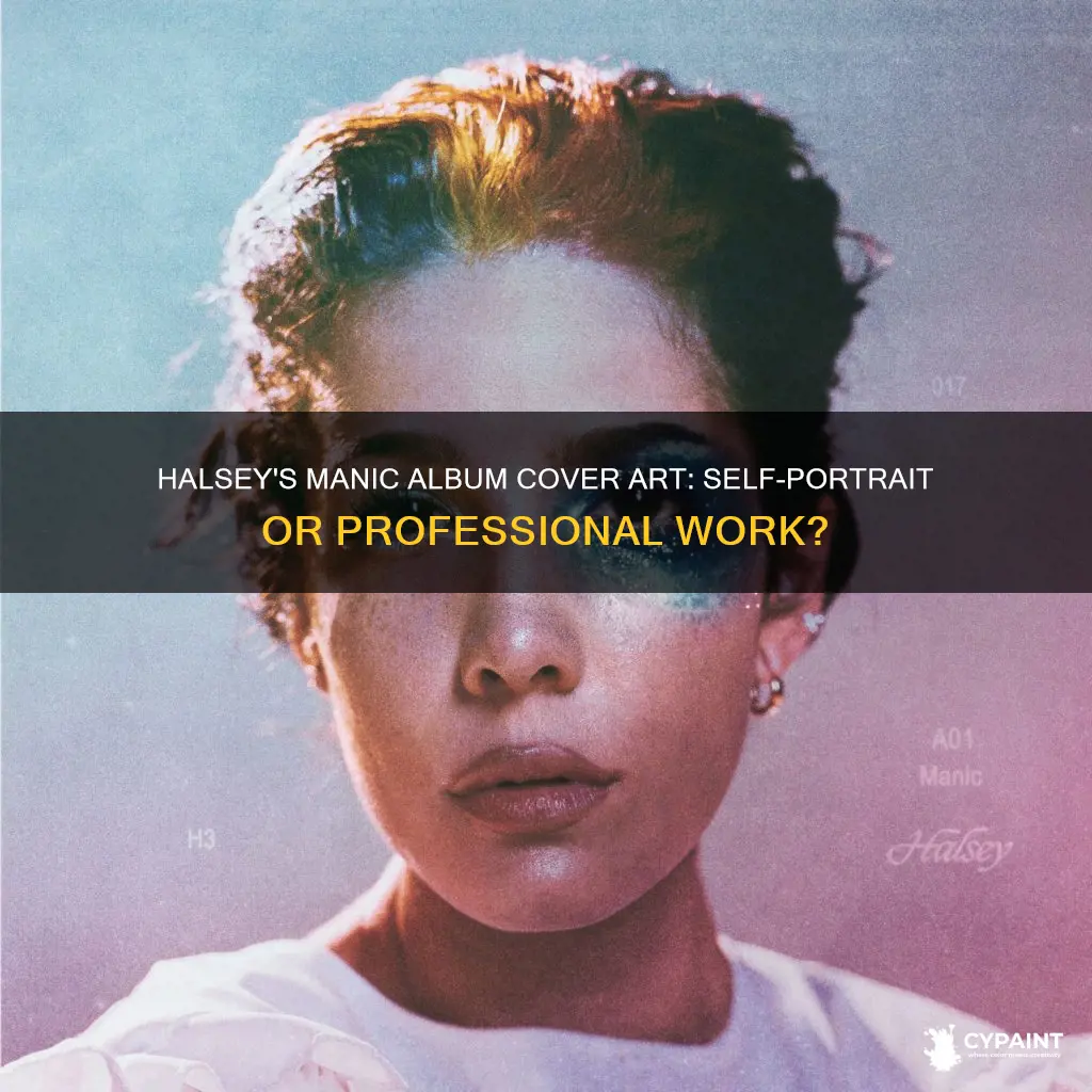 did halsey really paint the manic album cover art