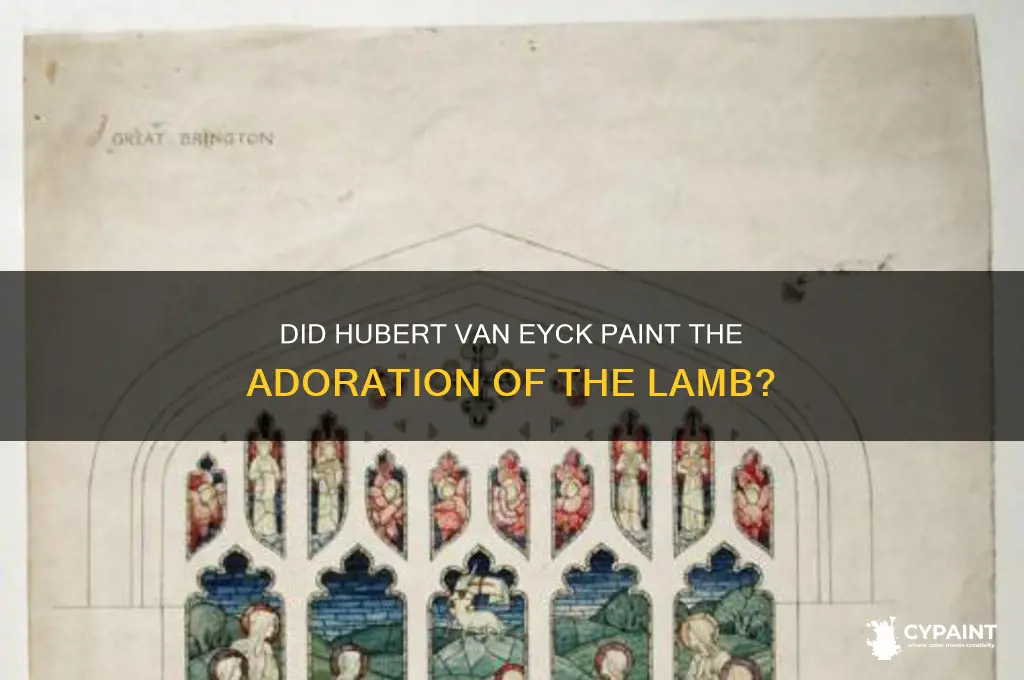 did hubert paint the adoration of the lamb