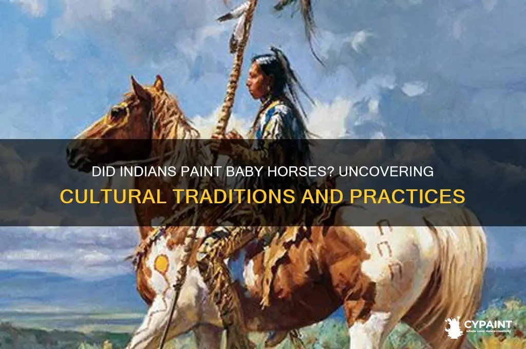 did indians ever paint the baby horses