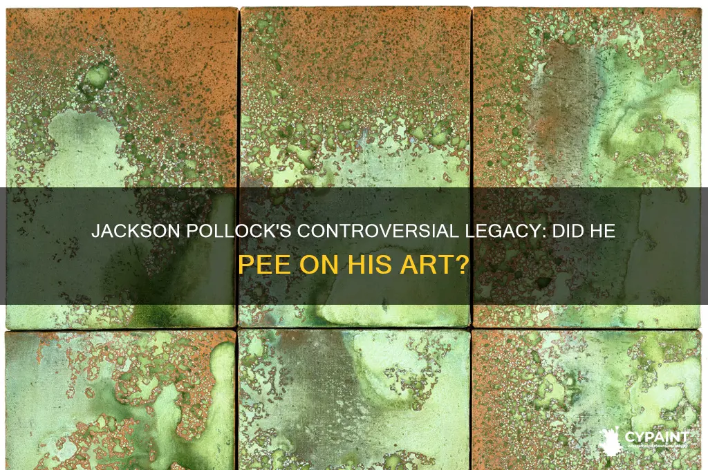 did jackson pollock pee on his paintings