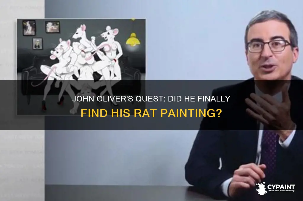 did john oliver find his rat painting
