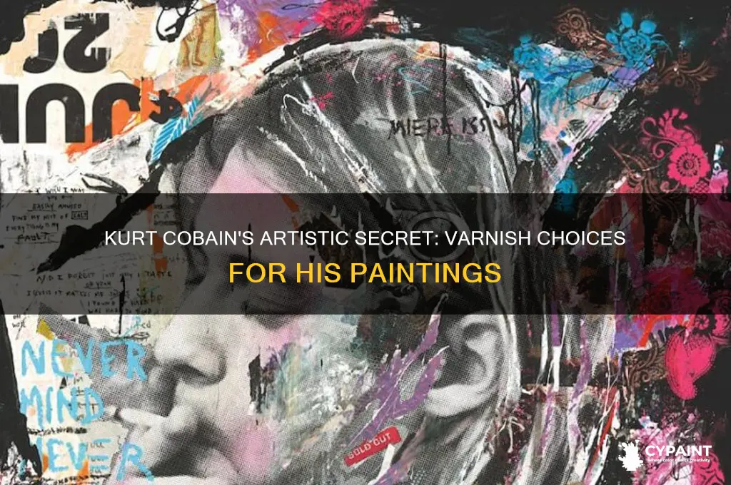 did kurt cobain varnish his paintings with