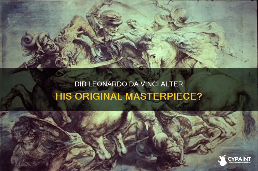 did leonardo da vinci change his original painting