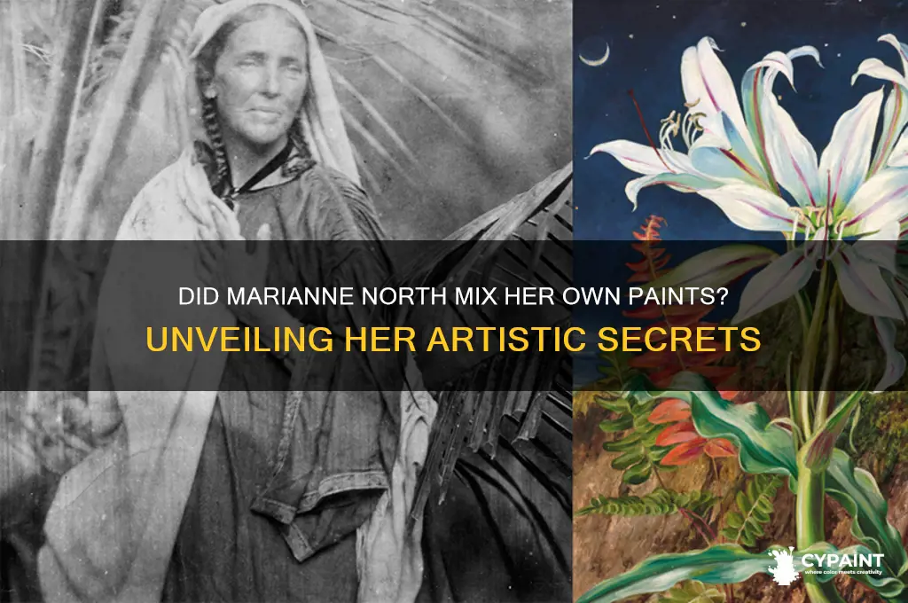 did marianne north mix her own paints