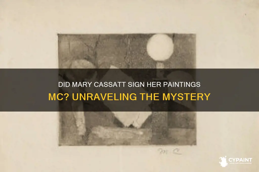 did mary cassatt sign her paintings mc