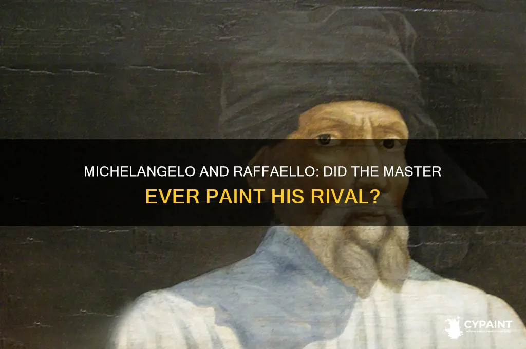 did michelangelo ever paint raffaello in any paintings