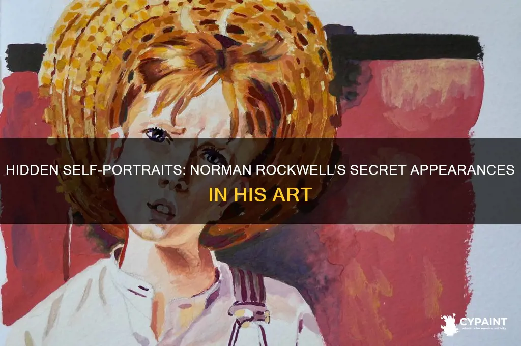 did norman rockwell put his image somewhere in his paintings