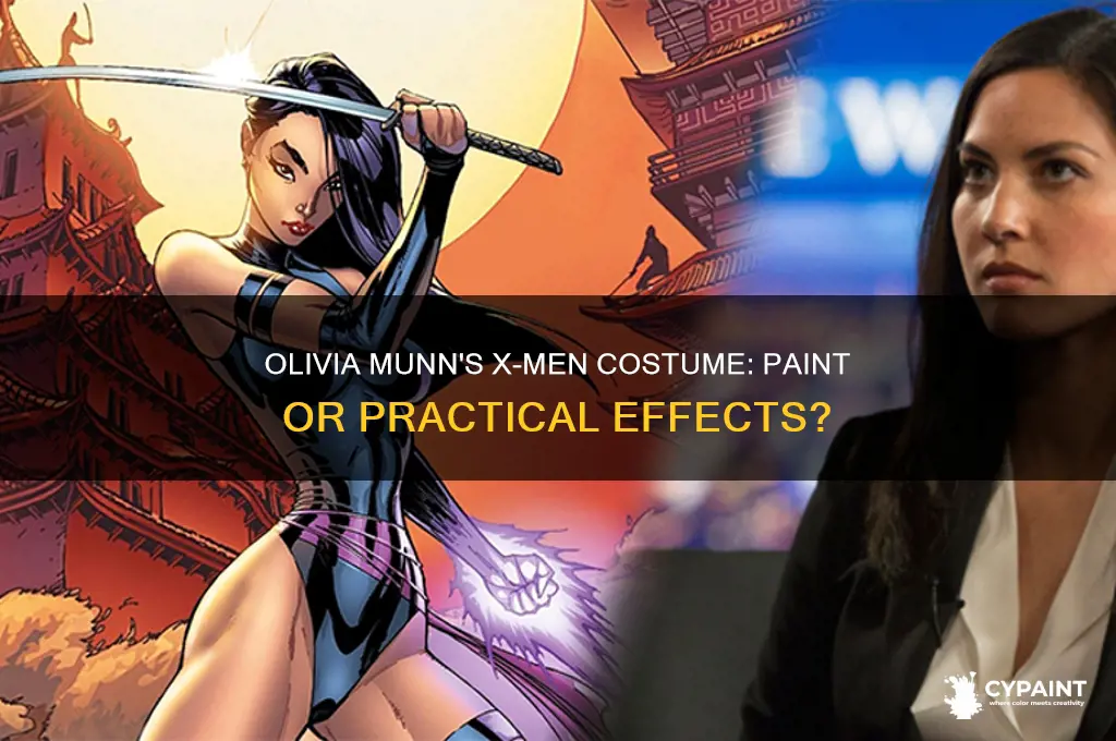 did olivia munn wear paint in x-men