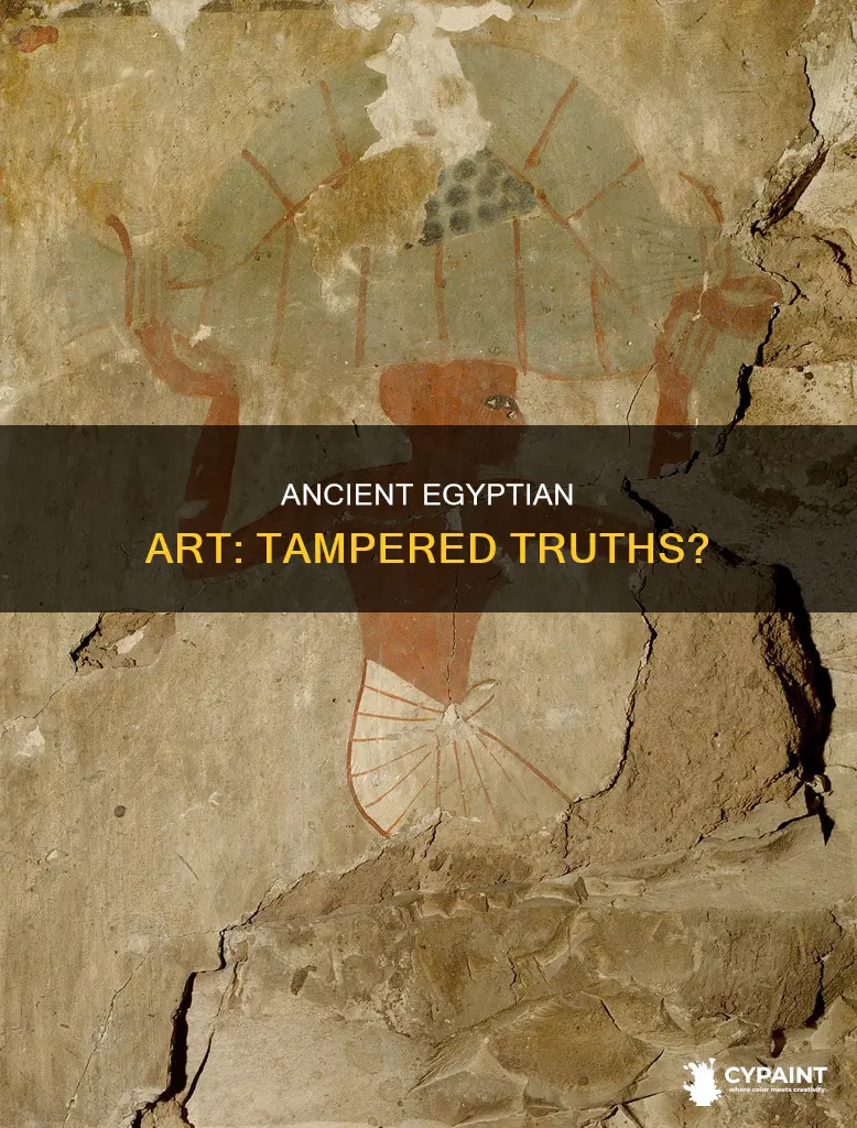 did people tamper with ancient egyptian sculptures and painting