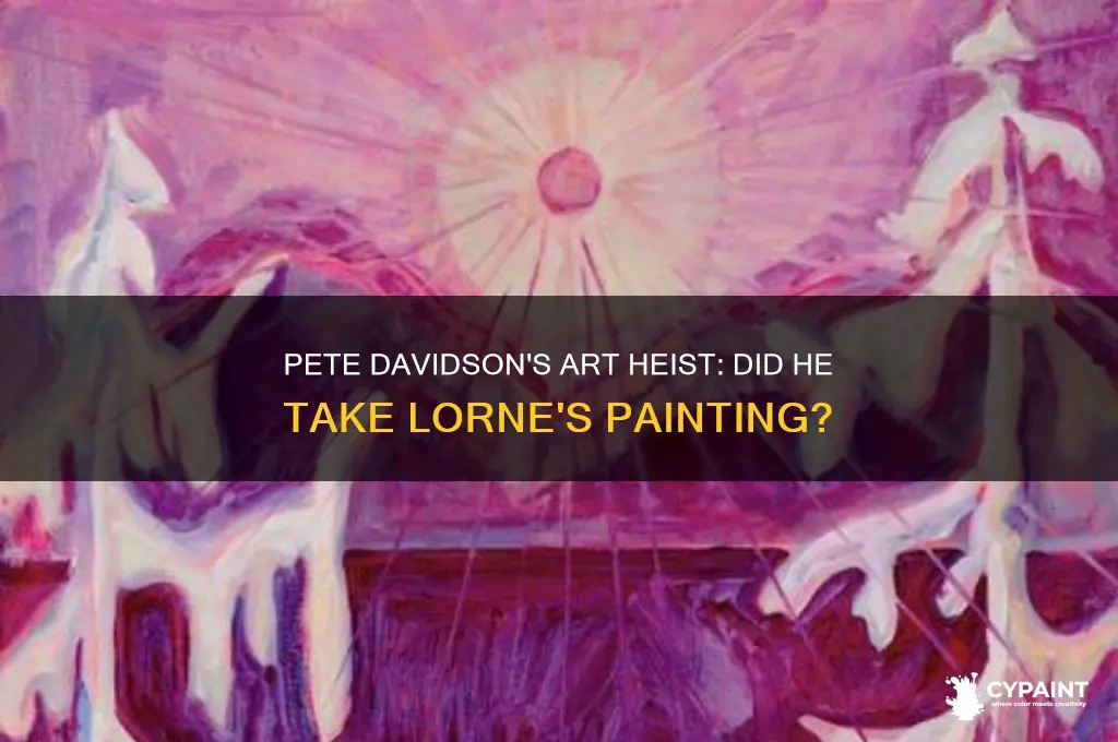 did pete davidson steal a painting from lorne