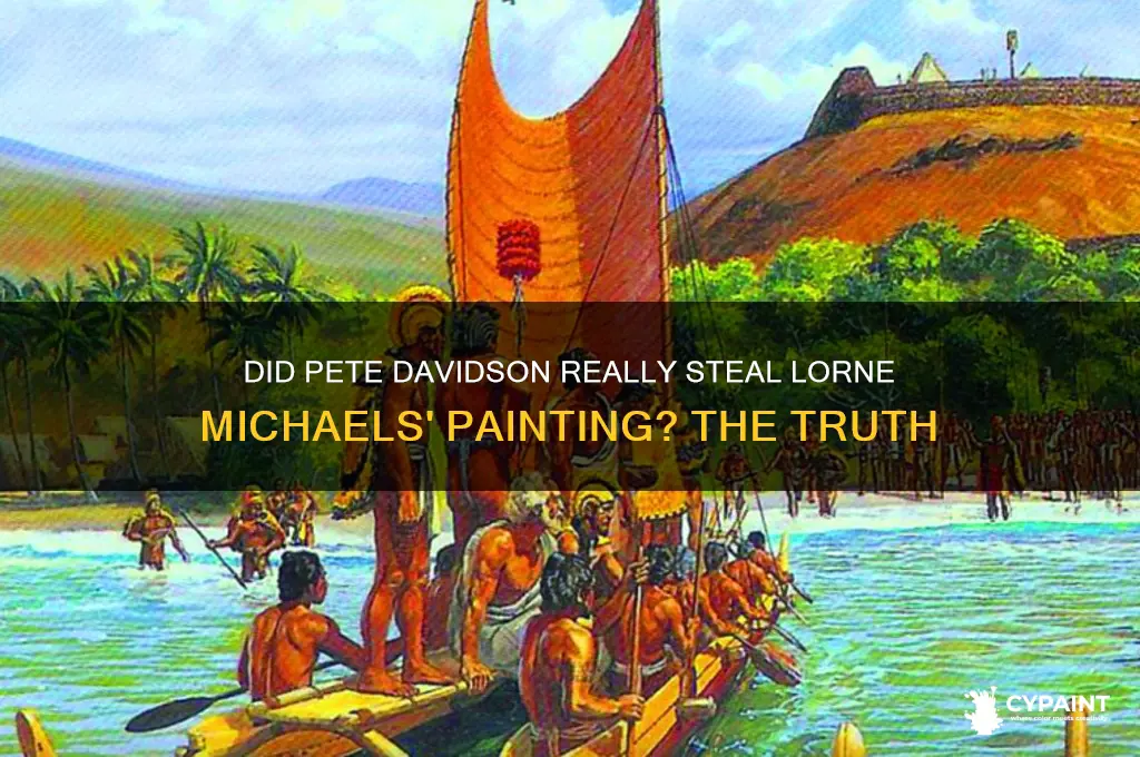 did pete davidson steal lorne michaels painting