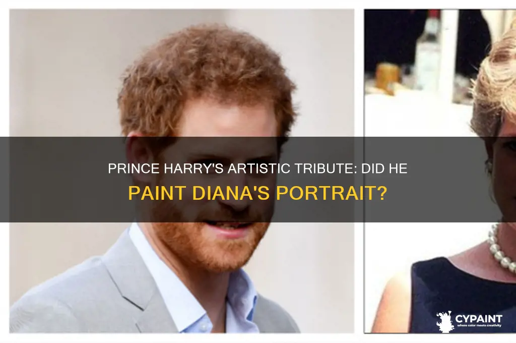 did prince harry paint a portrait of diana