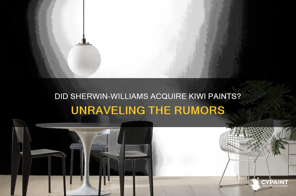 did sherwin williams paint company purchase kiwi paints