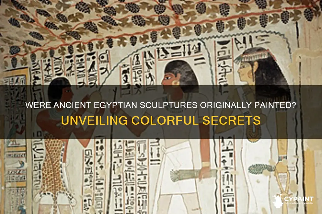 did the ancient egyptian scupture once have paint on them