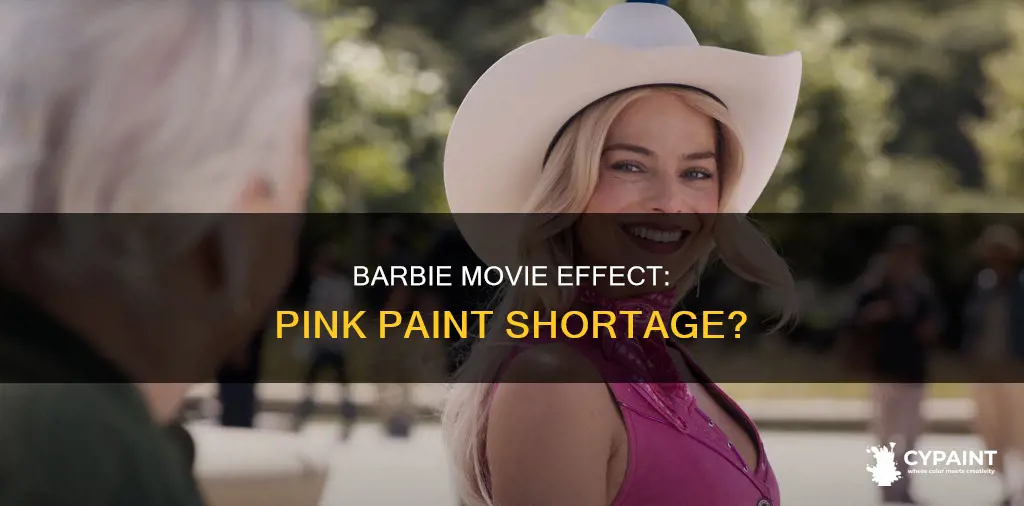 did the barbie movie cause a pink paint shortage