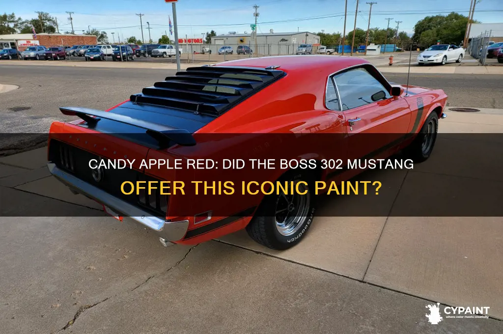 did the boss 302 mustang have candy apple red paint