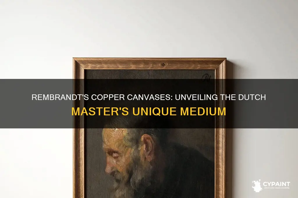 did the dutch artist rembrandt paint on copper