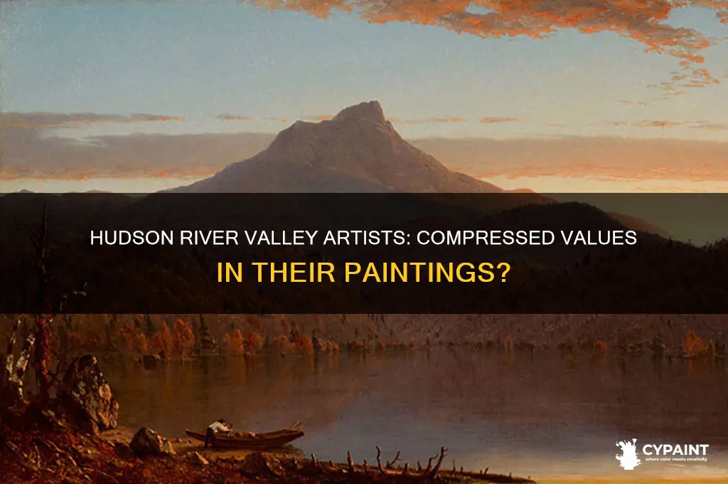 did the hudson river valley artist paint with compressed values