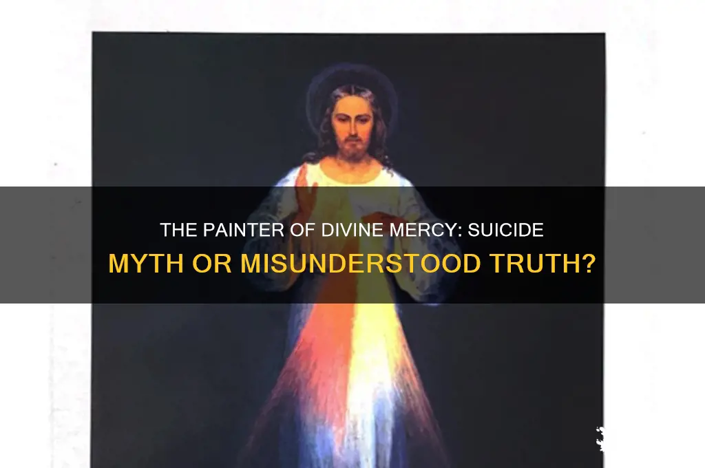 did the painter of the divine mercy image committ suicide