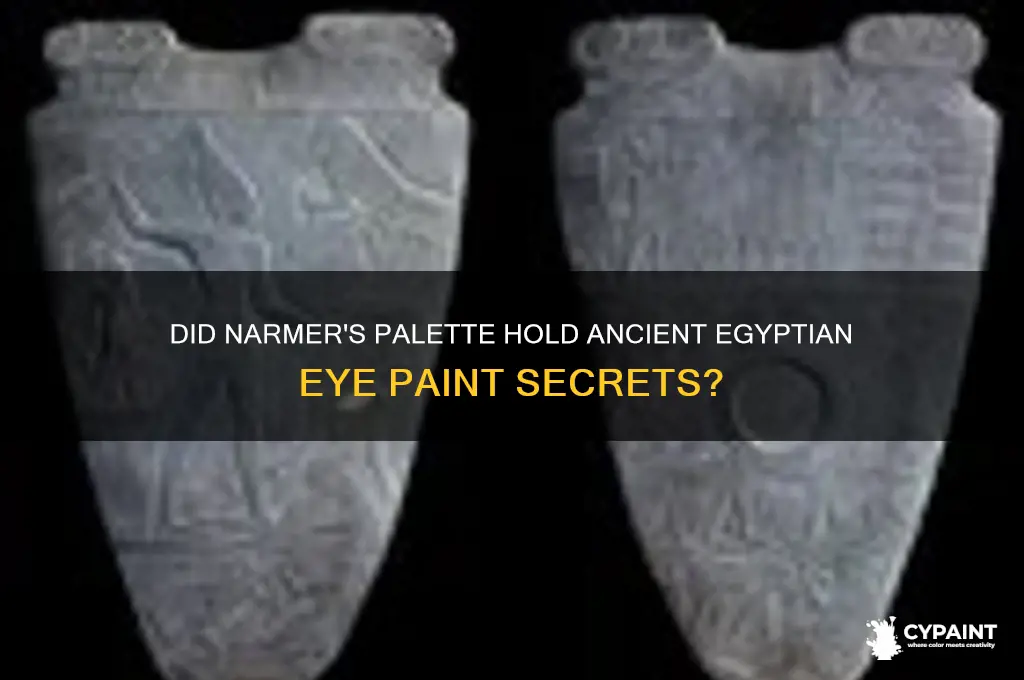 did the palette of narmer store eye paint