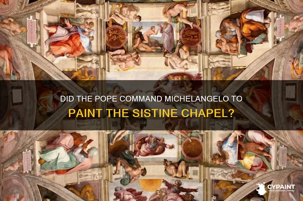 did the pope command michelangelo to paint the sistine chapel