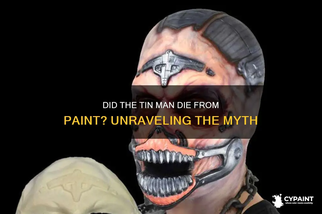did the tin man die from paint