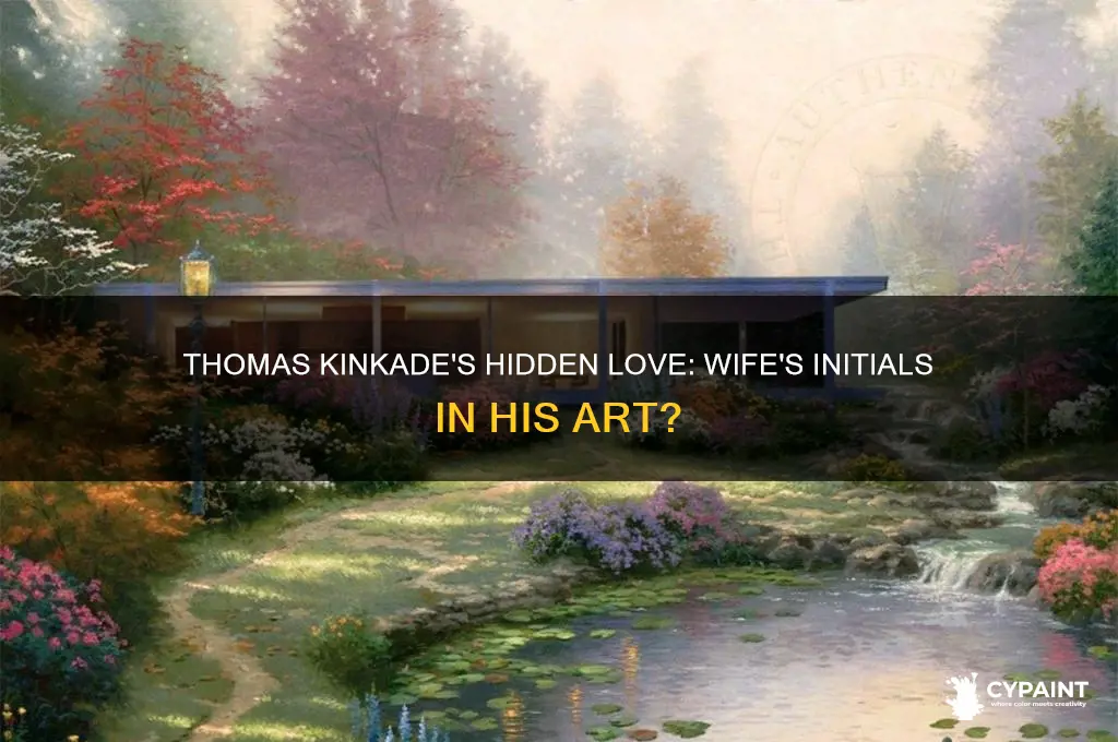 did thomas kincade put his wifes initals into his paintings