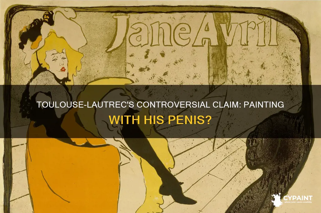 did toulouse-lautrec say that he painted with his penis