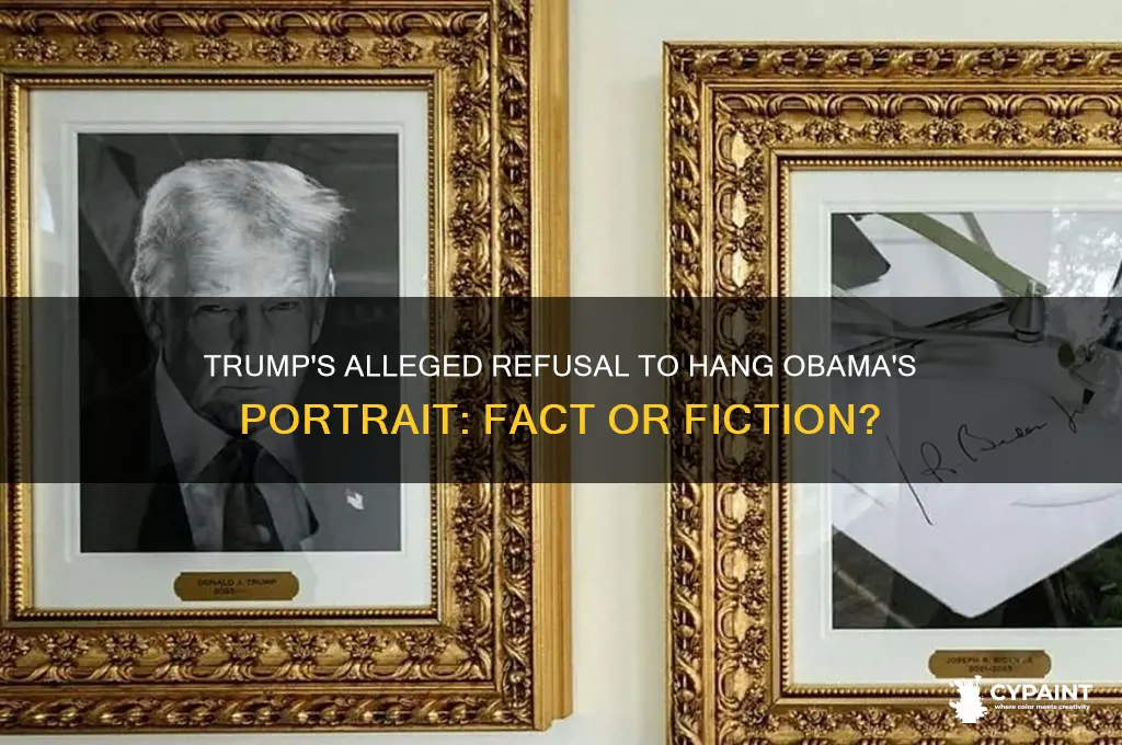 did trump refuse to hang obama painting