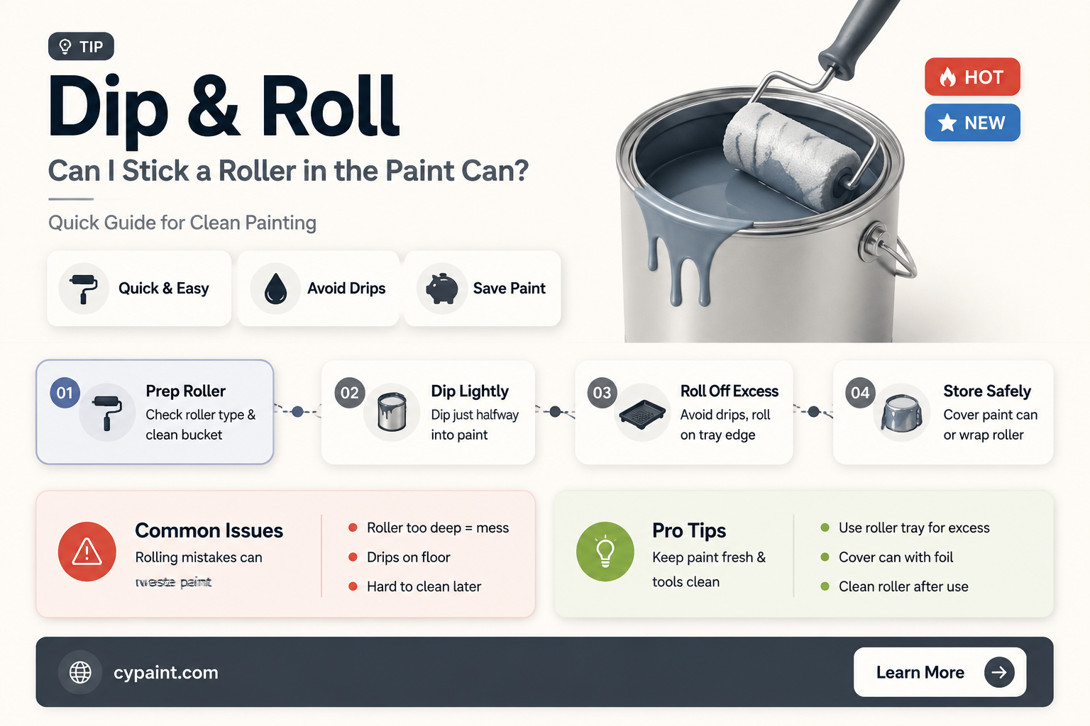 can i stick a roller in the paint can
