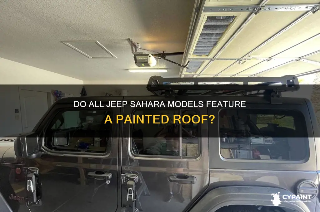 do all jeep sahara have painted roof