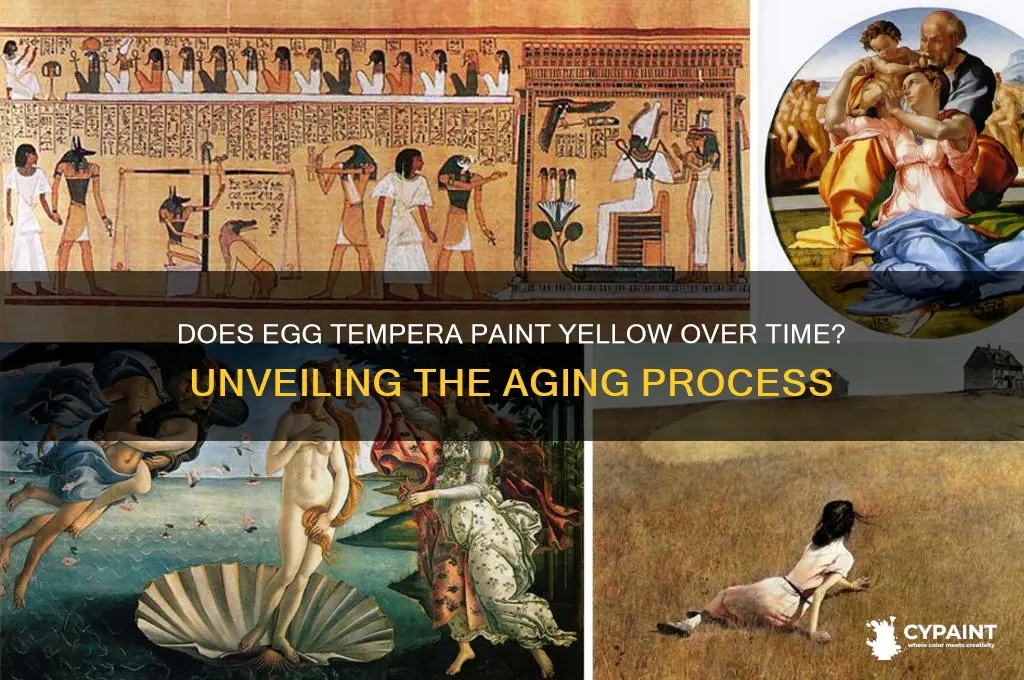 do egg tempera paintings yellow with age