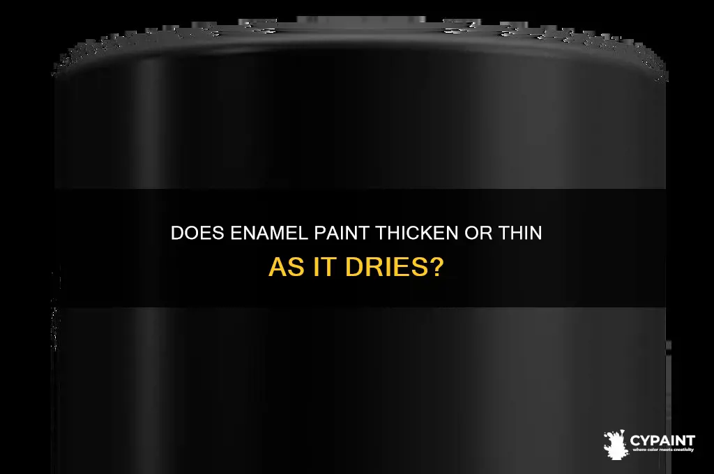 do enamel paints thin as they dry