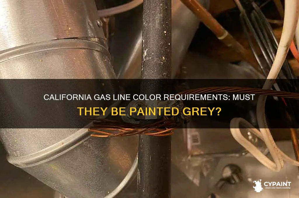 do gas lines in california have to be painted grey
