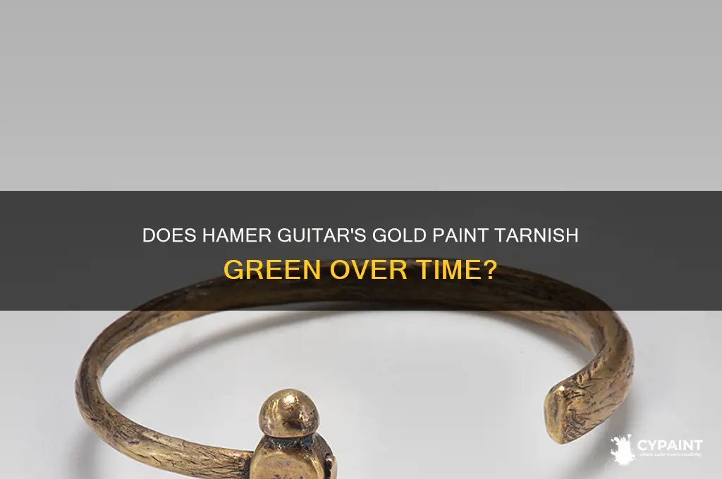 do hamer guitars gold paint turn green