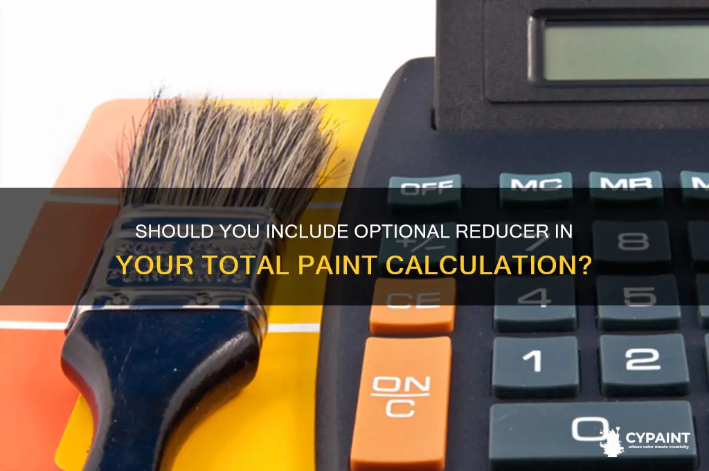 do i add optional reducer to the total of paint