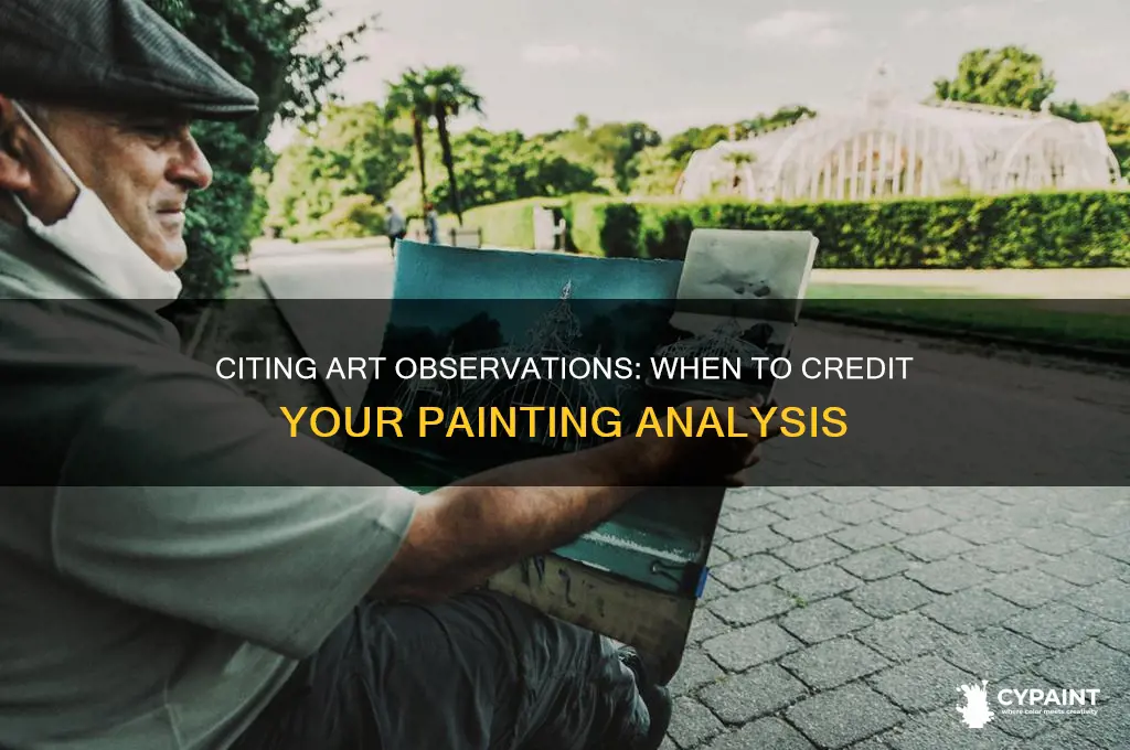 do i have to cite my observation of a painting