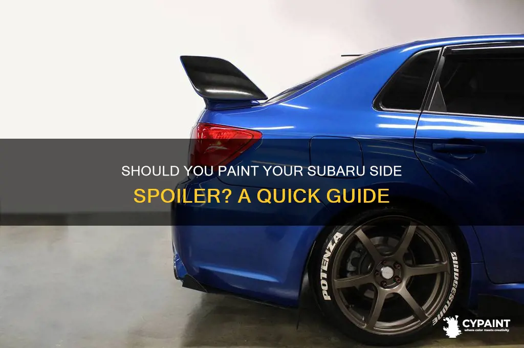 do i have to paint a side spoiler for subaru