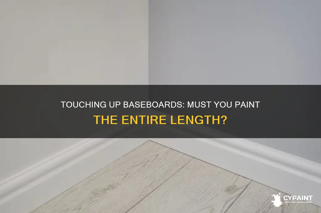 do i have to paint all baseboard for touch ups