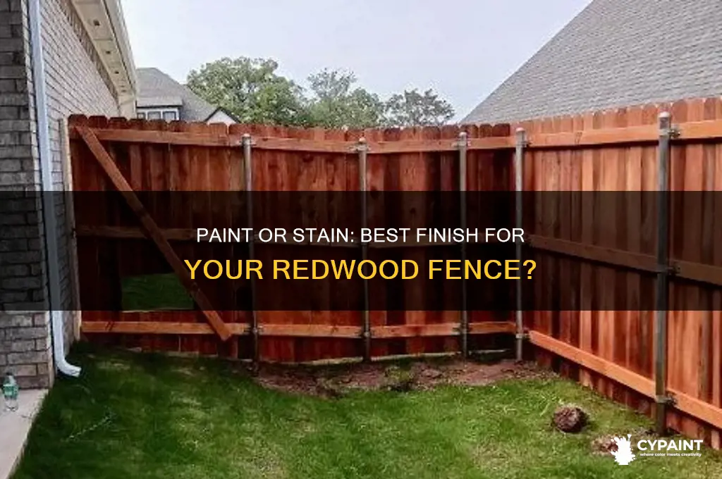 do i have to paint or stain my redwood fence