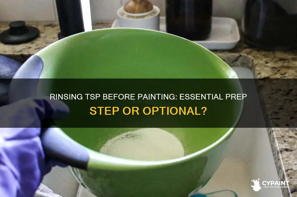 do i have to rinse tsp before painting