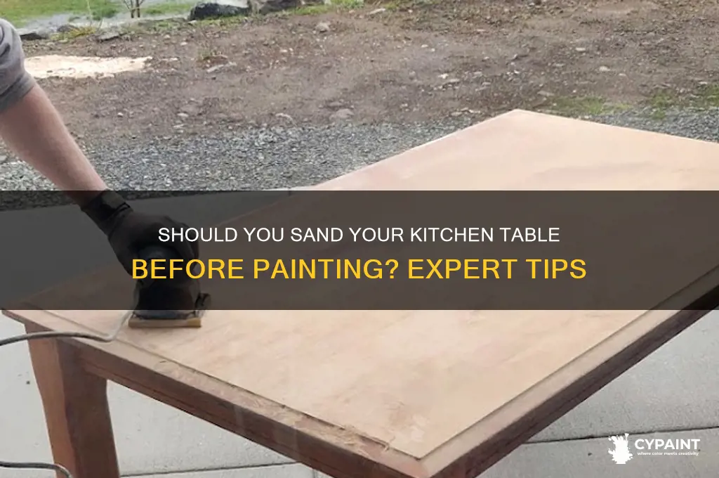 do i have to sand my kitchen table before painting