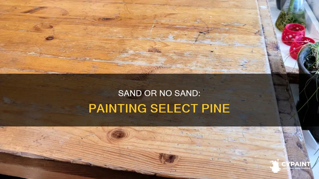 do i have to sand select pine before painting