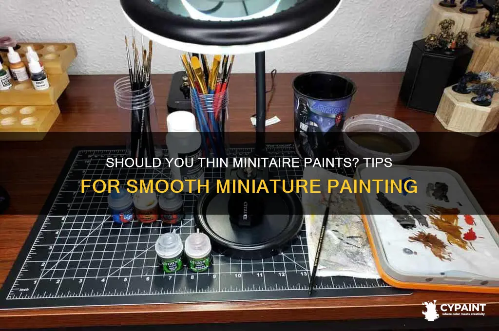 do i have to thin down minitaire paints
