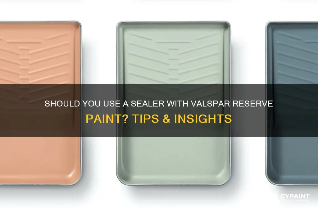 do i have tonuse a sealer for valspar reserve paint