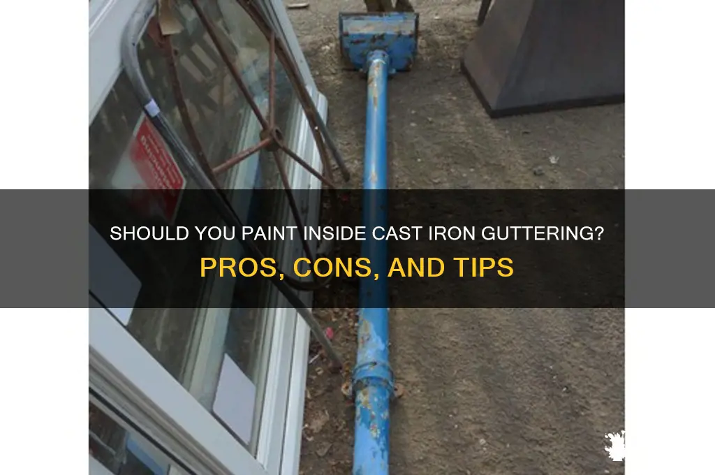 do i paint inside cast iron guttering